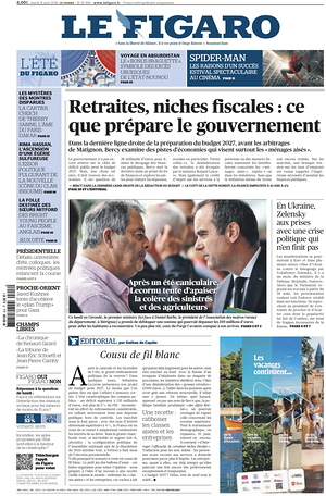 Prima pagina Le Figaro di oggi - Quotidiano estero