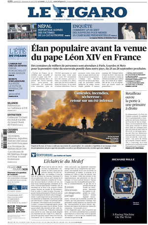 Prima pagina Le Figaro di oggi - Quotidiano estero
