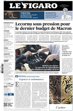 Prima pagina Le Figaro di oggi - Quotidiano estero