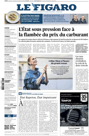 Prima pagina Le Figaro di oggi - Quotidiano estero