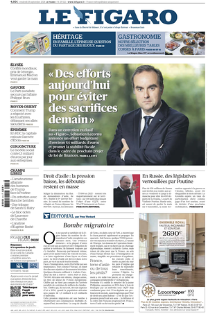 Prima pagina Le Figaro di oggi - Quotidiano estero