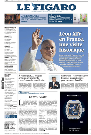 Prima pagina Le Figaro di oggi - Quotidiano estero