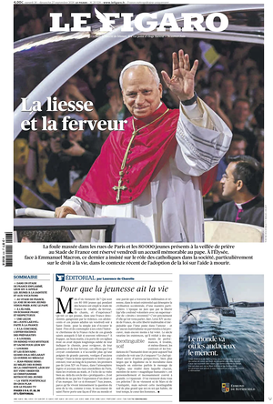 Prima pagina Le Figaro di oggi - Quotidiano estero