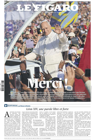 Prima pagina Le Figaro di oggi - Quotidiano estero