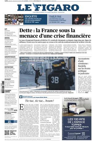 Prima pagina Le Figaro di oggi - Quotidiano estero