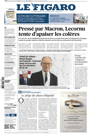 Prima pagina Le Figaro di oggi - Quotidiano estero