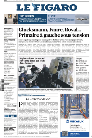 Prima pagina Le Figaro di oggi - Quotidiano estero