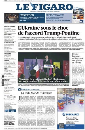 Prima pagina Le Figaro di oggi - Quotidiano estero