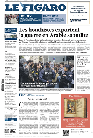 Prima pagina Le Figaro di oggi - Quotidiano estero