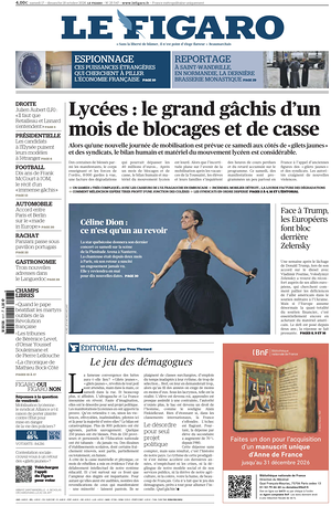 Prima pagina Le Figaro di oggi - Quotidiano estero