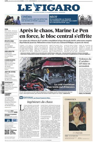 Prima pagina Le Figaro di oggi - Quotidiano estero