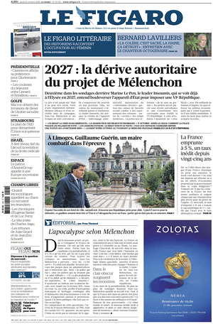 Prima pagina Le Figaro di oggi - Quotidiano estero