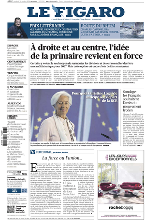 Prima pagina Le Figaro di oggi - Quotidiano estero