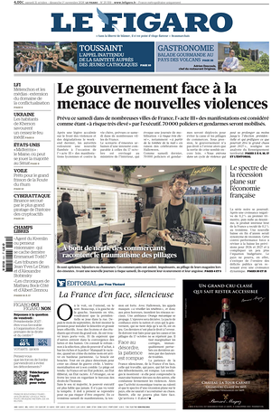 Prima pagina Le Figaro di oggi - Quotidiano estero