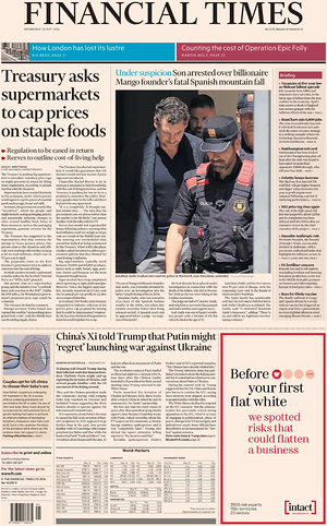 Financial Times front page
