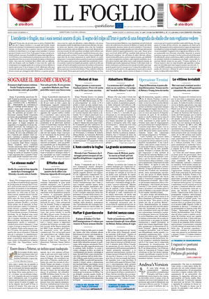 Il Foglio Quotidiano prima pagina
