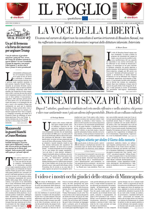 Prima pagina Il Foglio Quotidiano di oggi - Quotidiano nazionale