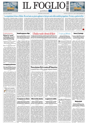 Prima pagina Il Foglio Quotidiano di oggi - Quotidiano nazionale