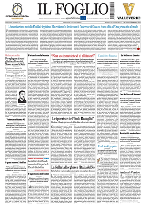 Prima pagina Il Foglio Quotidiano di oggi - Quotidiano nazionale