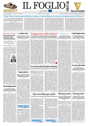 Il Foglio Quotidiano prima pagina
