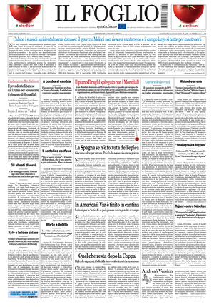 Il Foglio Quotidiano front page