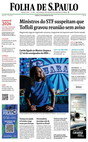 Prima pagina Folha de S.Paulo di oggi - Quotidiano estero