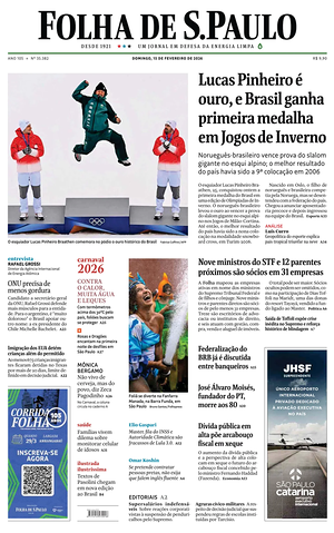 Prima pagina Folha de S.Paulo di oggi - Quotidiano estero