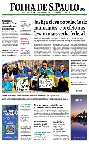 Prima pagina Folha de S.Paulo di oggi - Quotidiano estero