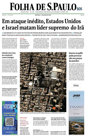 Prima pagina Folha de S.Paulo di oggi - Quotidiano estero