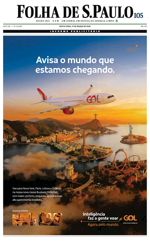 Prima pagina Folha de S.Paulo di oggi - Quotidiano estero