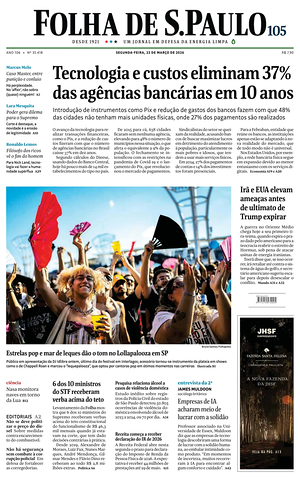 Prima pagina Folha de S.Paulo di oggi - Quotidiano estero
