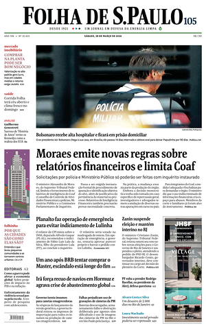Prima pagina Folha de S.Paulo di oggi - Quotidiano estero