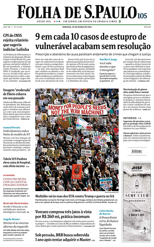 Prima pagina Folha de S.Paulo di oggi - Quotidiano estero