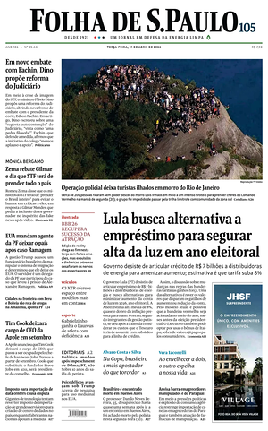 Folha de S.Paulo prima pagina