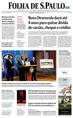 Folha de S.Paulo prima pagina