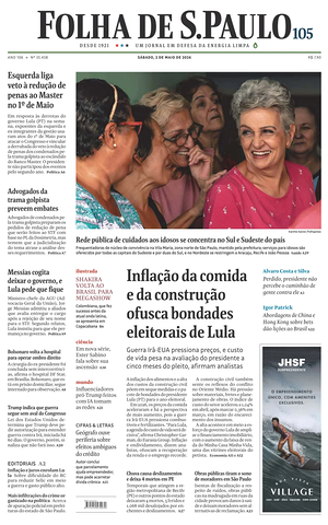 Prima pagina Folha de S.Paulo di oggi - Quotidiano estero