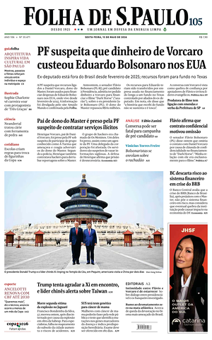 Prima pagina Folha de S.Paulo di oggi - Quotidiano estero