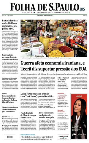Prima pagina Folha de S.Paulo di oggi - Quotidiano estero