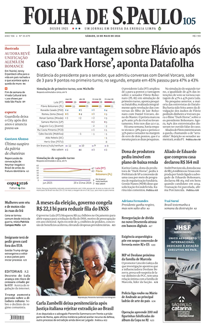 Prima pagina Folha de S.Paulo di oggi - Quotidiano estero