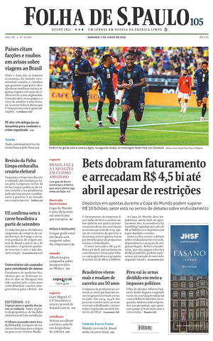 Prima pagina Folha de S.Paulo di oggi - Quotidiano estero