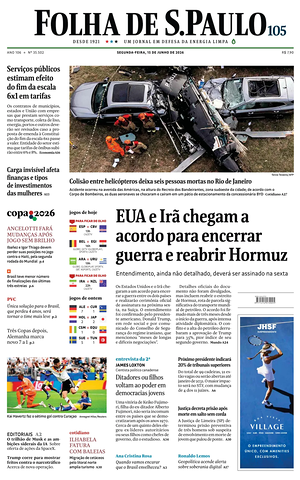 Prima pagina Folha de S.Paulo di oggi - Quotidiano estero