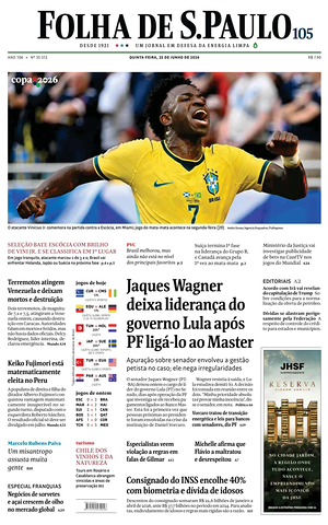 Prima pagina Folha de S.Paulo di oggi - Quotidiano estero