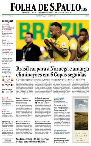 Prima pagina Folha de S.Paulo di oggi - Quotidiano estero