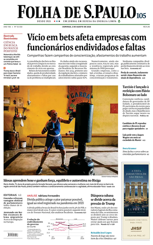 Prima pagina Folha de S.Paulo di oggi - Quotidiano estero