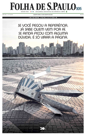 Prima pagina Folha de S.Paulo di oggi - Quotidiano estero
