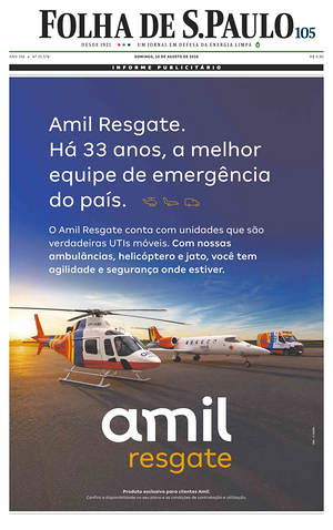 Prima pagina Folha de S.Paulo di oggi - Quotidiano estero