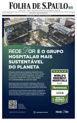 Prima pagina Folha de S.Paulo di oggi - Quotidiano estero