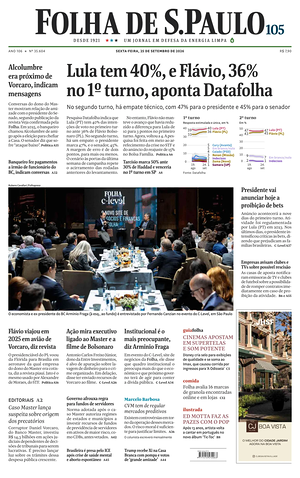 Prima pagina Folha de S.Paulo di oggi - Quotidiano estero