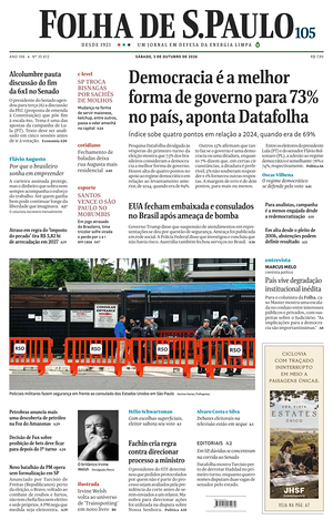 Prima pagina Folha de S.Paulo di oggi - Quotidiano estero