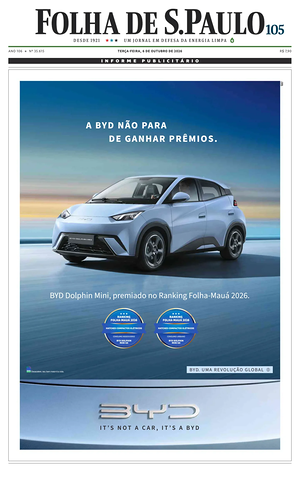 Prima pagina Folha de S.Paulo di oggi - Quotidiano estero